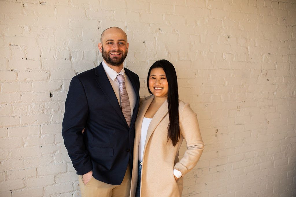 Nate and Annie Ryther, owners of Dayton Insurance Agency in Saint Paul, Minnesota